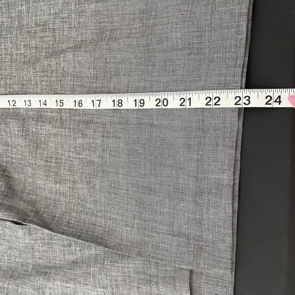 Eskandar Sz 0 GRAY Denim Exquisite Wool Linen Minimalist Jacket Blazer - Picture 8 of 8